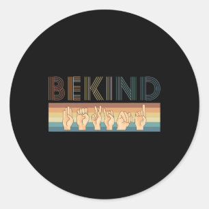 Kind Gebarentaal Doof 1 Ronde Sticker