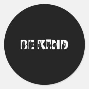 Kind Gebarentaal Doof Bewustzijn Vriendelijkheid O Ronde Sticker