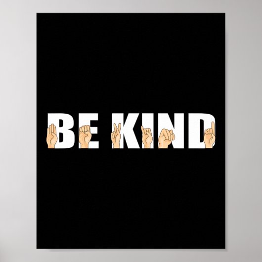 Kind Gebarentaal Doof Poster (Voorkant)