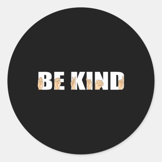 Kind Gebarentaal Doof Ronde Sticker (Voorkant)
