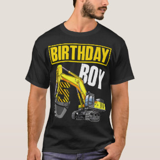 Kind geboorthday Boy 5th Vehicle 5 Years Old Const T-shirt