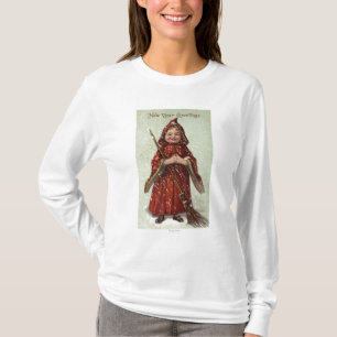 Kind Gedrukt in rode kleding T-shirt
