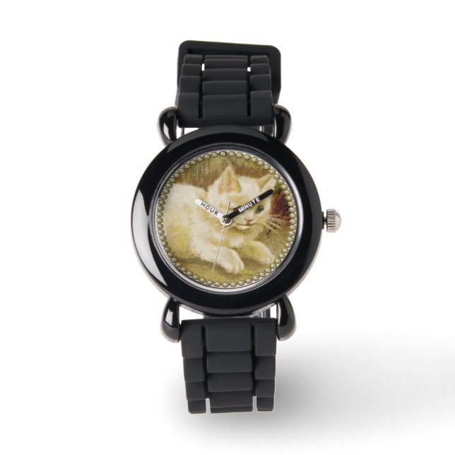 Kind  geïnspireerd Kitten Horloge (Voorkant)