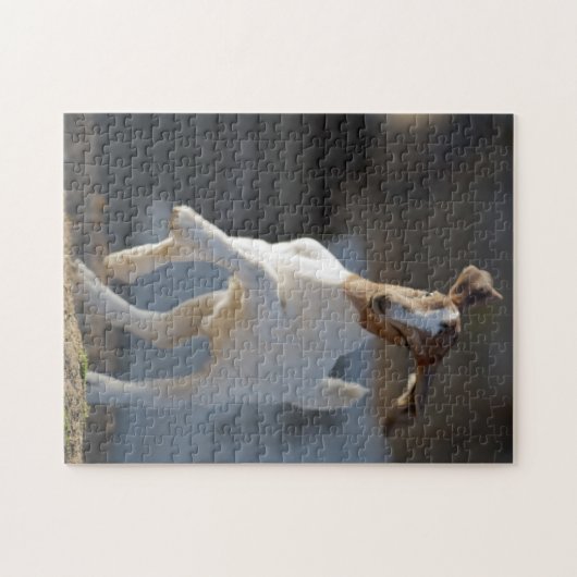 Kind Geitenspelen Legpuzzel (Horizontaal)