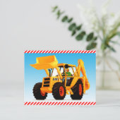 Kind Gele bouwgraaf Briefkaart (Staand voorkant)