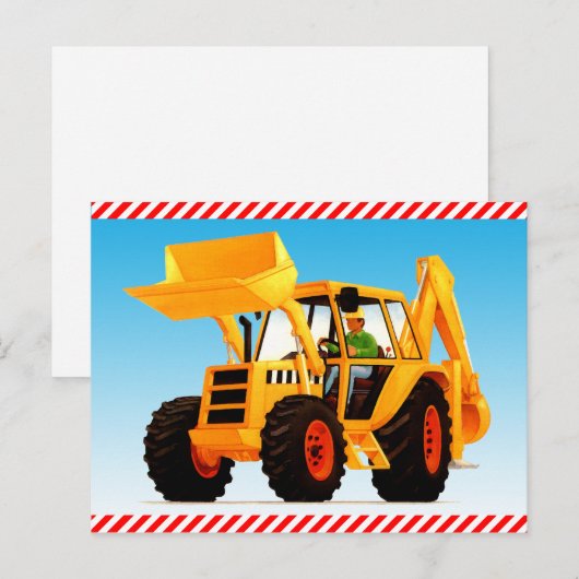 Kind Gele bouwgraaf Briefkaart (Voorkant / Achterkant)