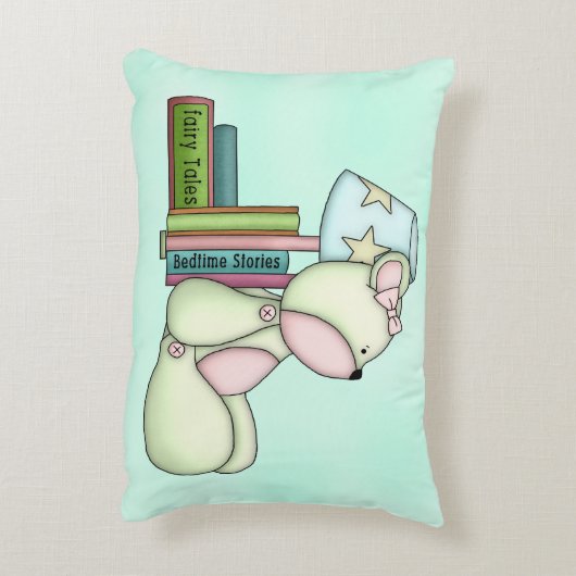 Kind gepersonaliseerde kussen teddybeer boeken (Achterkant (Verticaal))