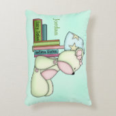 Kind gepersonaliseerde kussen teddybeer boeken (Voorkant(Verticaal))
