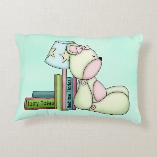 Kind gepersonaliseerde kussen teddybeer boeken (Achterkant)