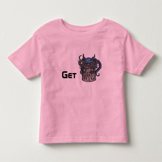 Kind "Get Kraken" Ringer T Kinder Shirts (Voorkant)