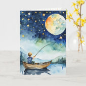 Kind Gevist voor New Baby Boy Kaart (Gele Bloem)