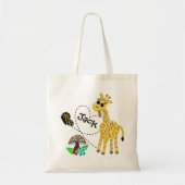 Kind Giraffe Love Books Personalized Book Tas (Voorkant)