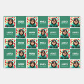 Kind Girl Boy Aangepast Afbeelding kerstmis Inpakpapier Vel (Voorkant 3)