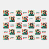 Kind Girl Boy Aangepast Afbeelding kerstmis Inpakpapier Vel (Voorkant)