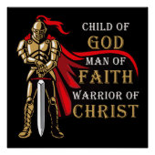 Kind Gods - Man Gods - Strijder Gods Perfect Poster (Voorkant)