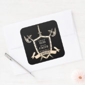 Kind Gods - Man Gods - Strijder Gods Vierkante Sticker (Envelop)