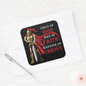 Kind Gods - Man Gods - Strijder Gods Vierkante Sticker (Envelop)