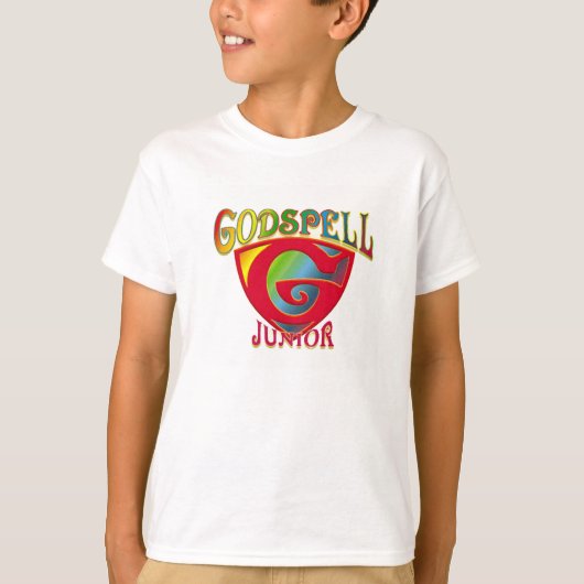 Kind "Godspreuk Jr." - T-shirt met platte Logo (Voorkant)