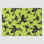 Kind groen en zwart kikkerpatroon tissuepapier (Voorkant)
