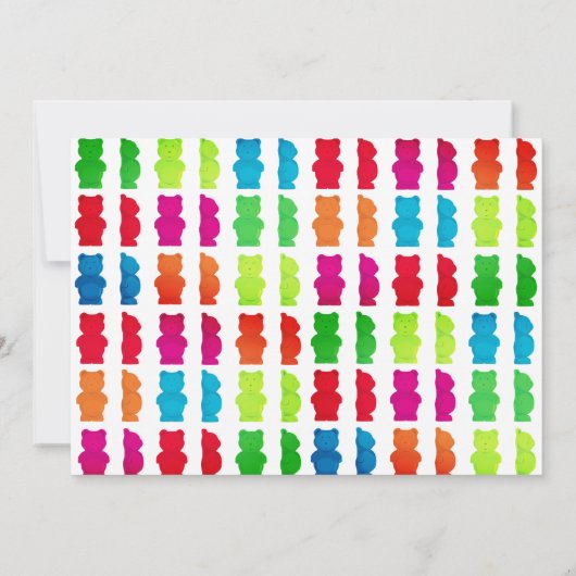 Kind Gummy Beer Snoep Birthday Uitnodiging (Achterkant)