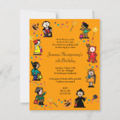 Kind Halloween Birthday Costume Party Invitation Kaart (Voorkant)