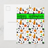 Kind Halloween Ghost Pumpkin Black Cat Personalise Briefkaart (Voorkant / Achterkant)