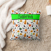 Kind Halloween Ghost Pumpkin Black Cat Personalise Kussen (Deken)