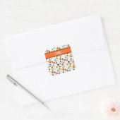Kind Halloween Ghost Pumpkin Black Cat Personalise Vierkante Sticker (Envelop)