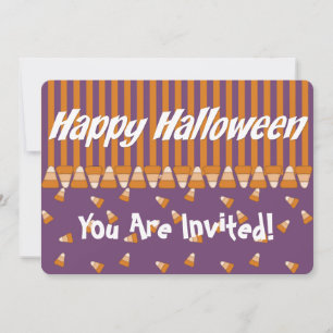 Kind Halloween Party Invitation Candy Corn Kaart