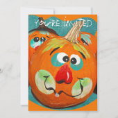 Kind Halloween Party Kaart (Voorkant)