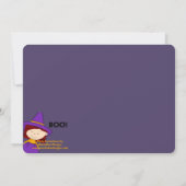 Kind Halloween Party nodigt Little Boo Witch 2 uit Kaart (Achterkant)
