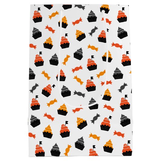 Kind Halloween Party Snoep Cupcakes Medium Cadeauzakje (Achterkant)