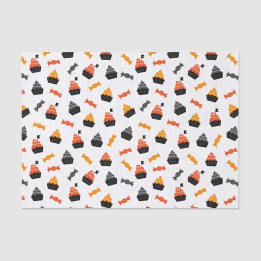 Kind Halloween Party Snoep Cupcakes Tissuepapier (Voorkant)