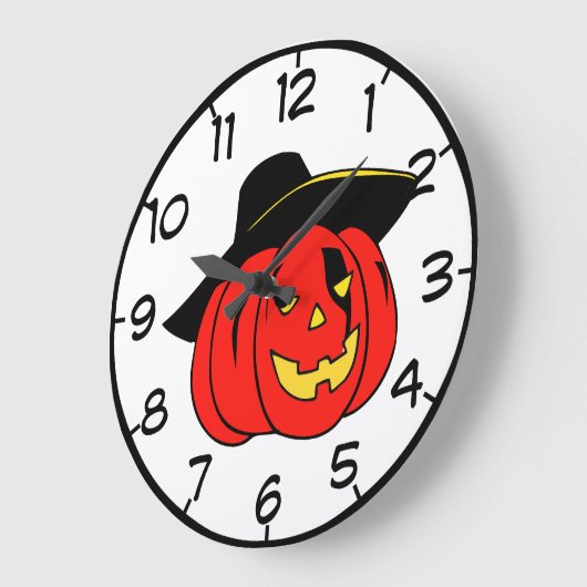 Kind Halloween Pumpkin Grafische wandklok (Hoek)