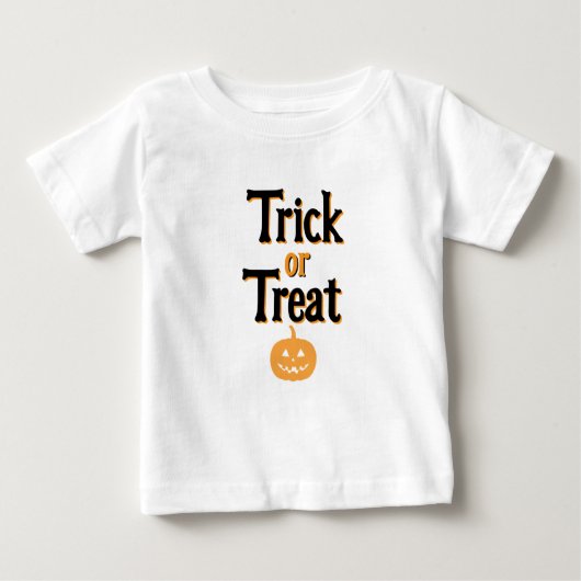 Kind Halloween Trick or treat T-Shirt Wit (Voorkant)