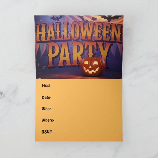 Kind Halloween uitnodiging (Binnen)