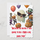 Kind Halloweenfeest Kaart (Achterkant)