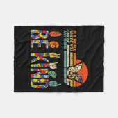 Kind Hand Gebarentaal Asl Puzzel Autisme Awarenes Fleece Deken (Voorkant (Horizontaal))