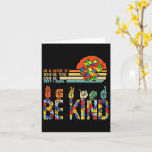 Kind Hand Gebarentaal Asl Puzzel Autisme Awarenes Kaart (Gele Bloem)