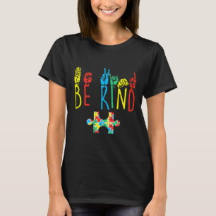 Kind Hand Gebarentaal Autisme Bewustzijn Vraag Mam T-shirt