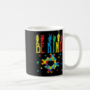 Kind Hand Gebarentaal Puzzel Autisme als Bewustzij Koffiemok