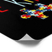 Kind Hand Gebarentaal Puzzel Autisme als Bewustzij Poster (Hoek)