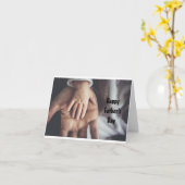 Kind Hand Met Vader Hand Kaart (Gele Bloem)