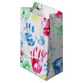 kind handdrukontwerp klein cadeauzakje (Voorkant Gekanteld)