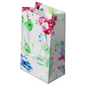 kind handdrukontwerp klein cadeauzakje (Achterkant Gekanteld)