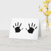 Kind Handprints Kaart (Gele Bloem)