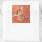 Kind Handschoenen, grappige  collage sticker (Tas)