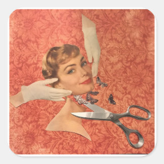 Kind Handschoenen, grappige  collage sticker