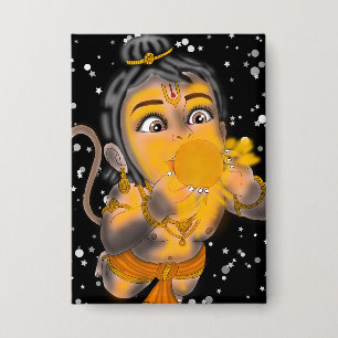 Kind Hanuman Knop Button
