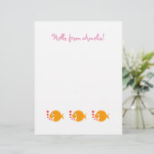 Kind Happy Goldfish Cartoon Stationery (Staand voorkant)